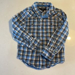 Stella McCartney for Baby Gap.  Blue gingham western shirt. Snap buttons. Size 5